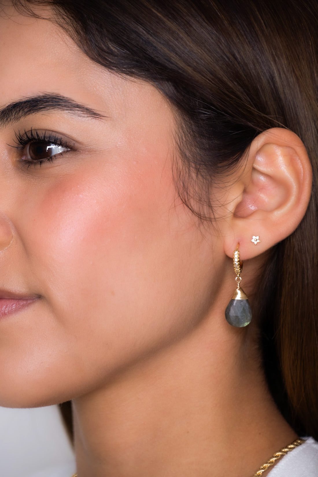 LABRADORITE DROP / ARETES