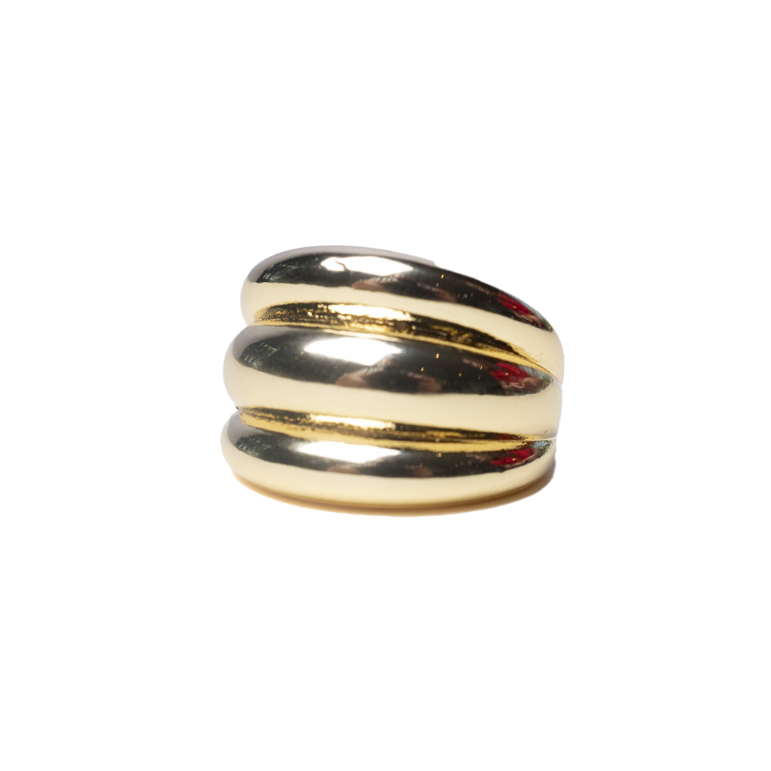 3 LINE CHUNKY RING