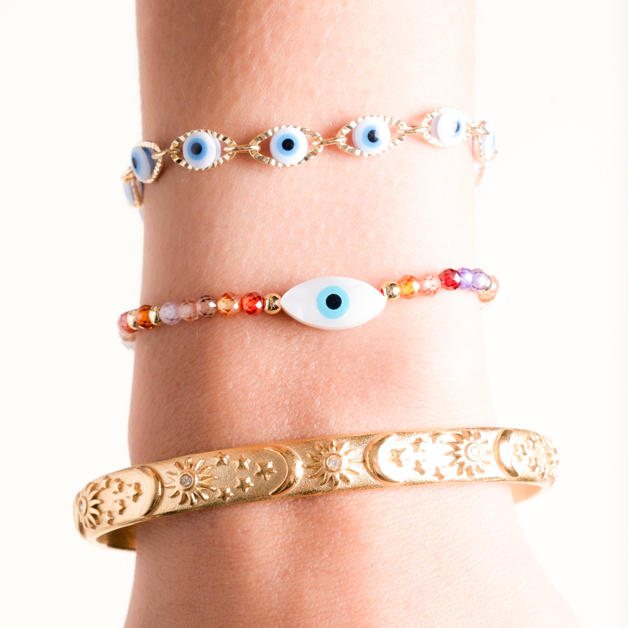 WHITE EVIL EYE / BRAZALETE