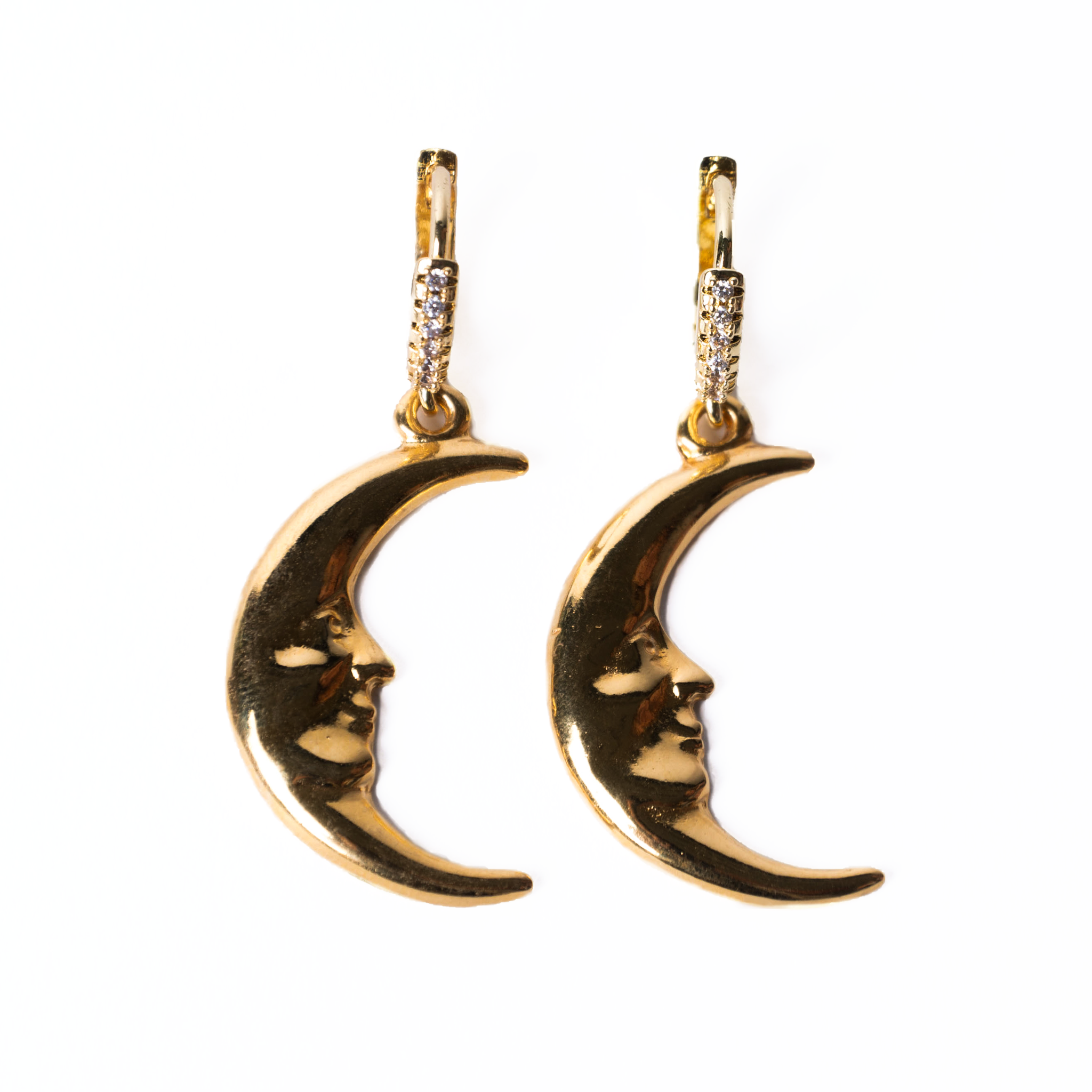 WANING CRESCENT EARRING